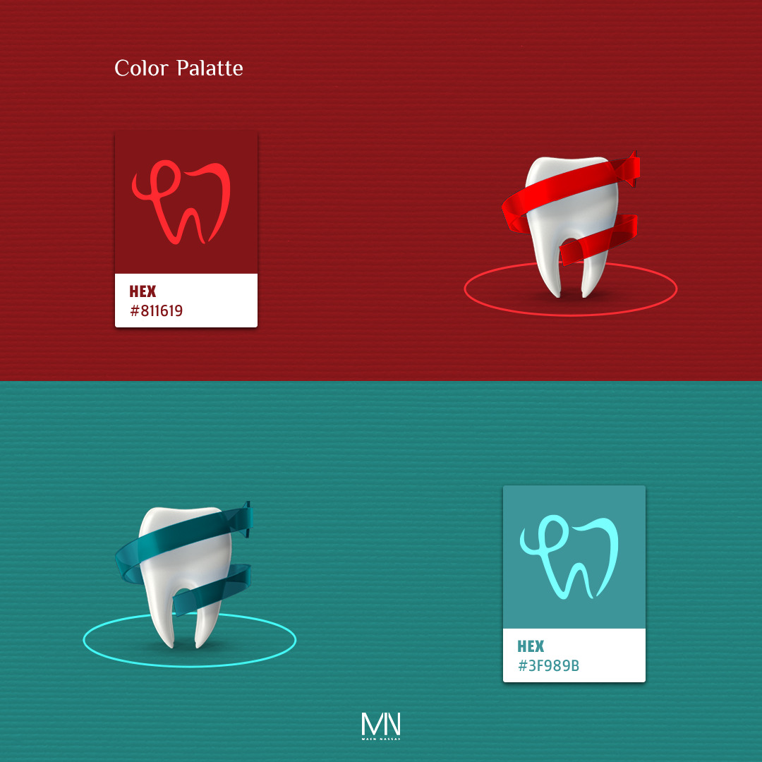 تصميم هوية بصرية لطبيبة الأسنان